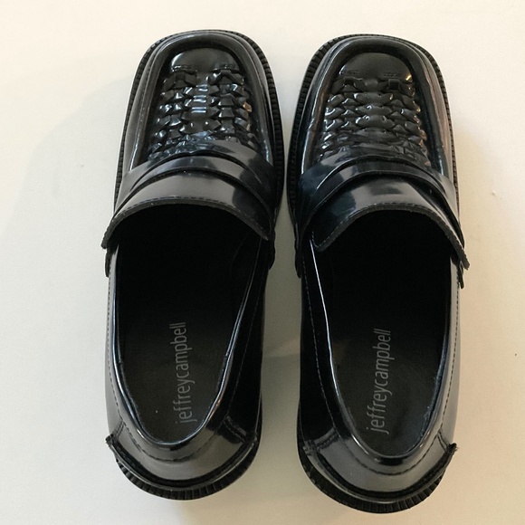 JEFFREY CAMPBELL Sims Chunky Stacked Block Heeled Loafer Size 7 - Picture 3 of 11